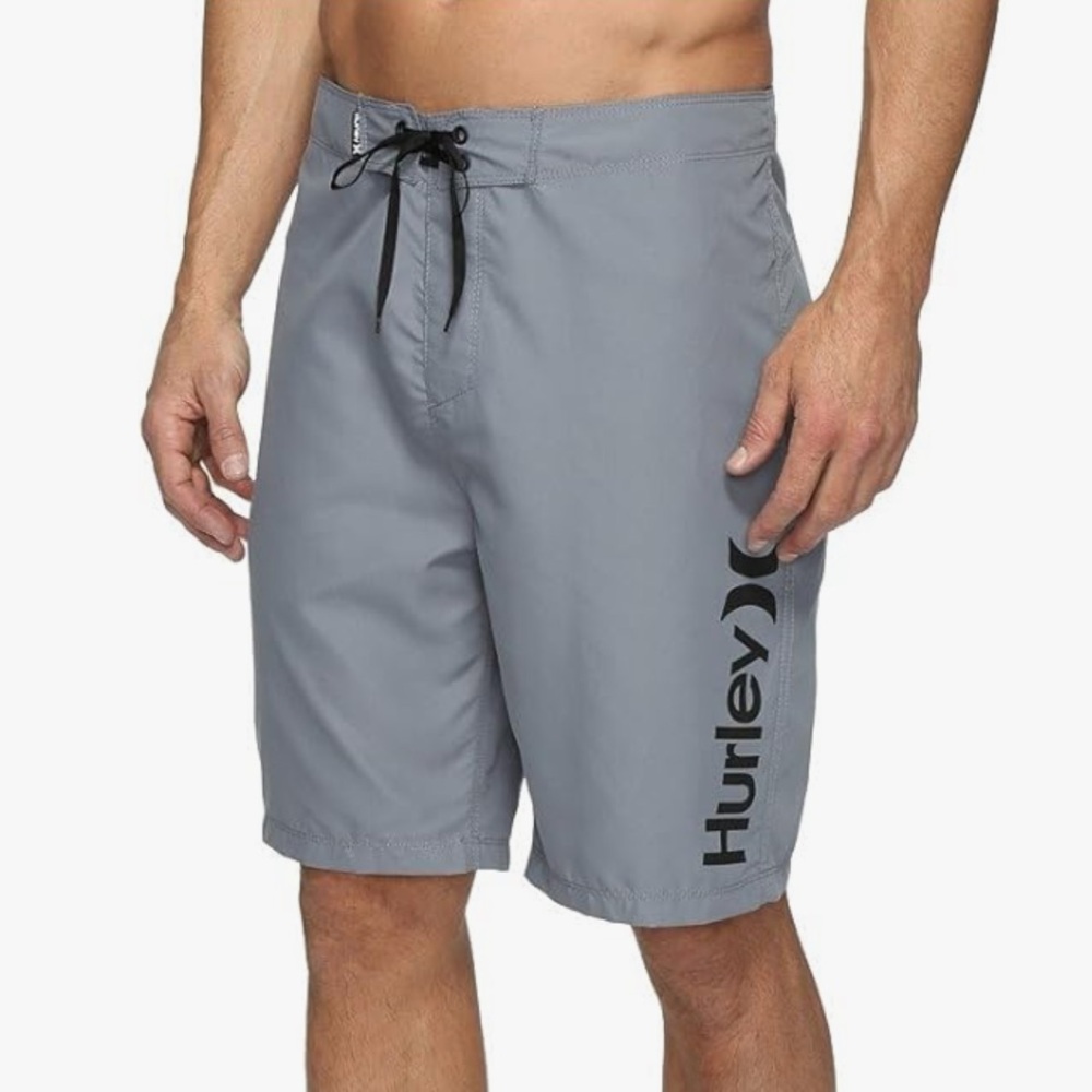Hurley One And Only Boardshorts 21” Gray Swim Trunks Size 30 Men
